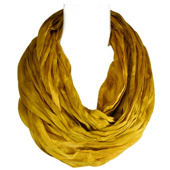 Wrapables® Lightweight Silky Soft Infinity Loop Scarf, Gold Yellow