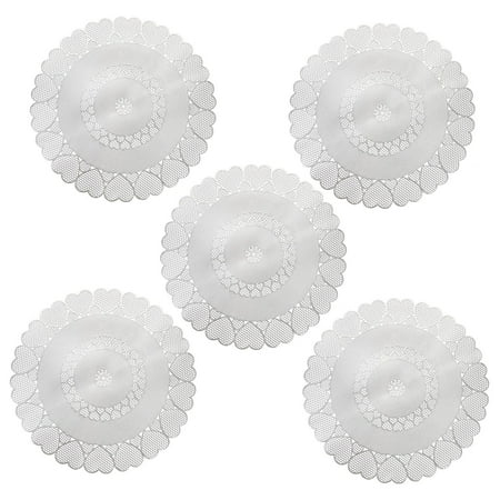 

5pcs Hollow Place Mats European Style Western Placemats Dining Table Decorations