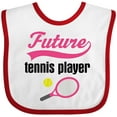 thumbnail image 3 of Inktastic Future Tennis Player Baby Girl Girls Baby Bib, 3 of 4