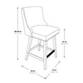thumbnail image 3 of OS Home and Office Furniture Granville 26" Swivel Counter Stool with Grey Legs in Navy Fabric, 3 of 5