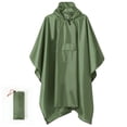 thumbnail image 2 of Reayehane Three In One Poncho Raincoat Poncho Adult Outdoor Hiking Tourism Polyester Border Multi Functional Raincoat (Green ), 2 of 5