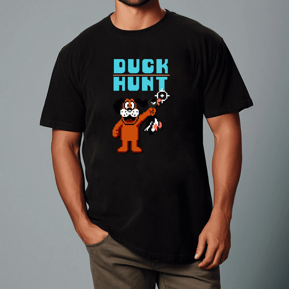 Duck Hunt Dog NES Retro Gaming 8 Bit Classic Fan Gamer Unisex T-shirt, for men & women, up to size 5XL