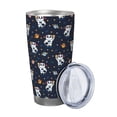 thumbnail image 2 of Fotbe Panda Astronaut Pattern 20 oz Tumbler Stainless Steel Vacuum Insulated Coffee Ice Cup Double Wall Travel Flask Leak-proof Coffee Cup-Without Straw, 2 of 8