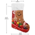thumbnail image 2 of Coolnut Elegant Gingerbread Man Christmas Stockings Cartoon Christmas Presonalized Large Stocking Sock, Set of 2 Xmas Party Winter Decor Candy Bag Family Holiday Gift, 17.7 Inch, 2 of 7