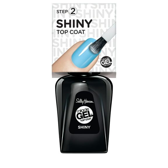 Sally Hansen At-Home Miracle Gel Nail Polish, Long-Lasting Top Coat, 0.5 ounces, At-Home Gel Top Coat Nail Polish, At-Home Salon Nails, No UV or LED Needed