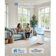 thumbnail image 2 of 50 pt. 4,500 sq. ft. Quiet Dehumidifier with Drain Hose for Home, Basement, with Auto Defrost, 24H Timer in White, 2 of 10