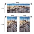 thumbnail image 4 of LALILO Kitchen Curtains and Valances Set of 3 36" Sun Rock Window Treatment Tiers for Window Decor, 4 of 5