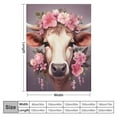 thumbnail image 4 of Nawypu Highland Cow Blanket Cute Flower Throw Blankets for Couch Sofa Bed Stuff Decor Lightweight Soft Cozy Plush Warm Flannel Bedding Blanket Gifts for Girls Boys Kids Adults Man Lover, 4 of 6