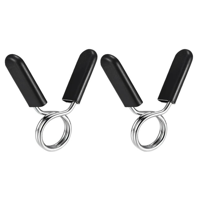 Unique Bargains 24mm Gym Weight Bar Barbell Dumbbell Lock Clamp Tool Spring Clip Collars 2 Pack
