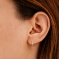 thumbnail image 4 of SZUL Women's 1/4 CTW Heart Shape Lab Grown Diamond Huggies Hoop Earrings in 10K Yellow Gold (F-G Color, VS1- VS2 Clarity), 4 of 4