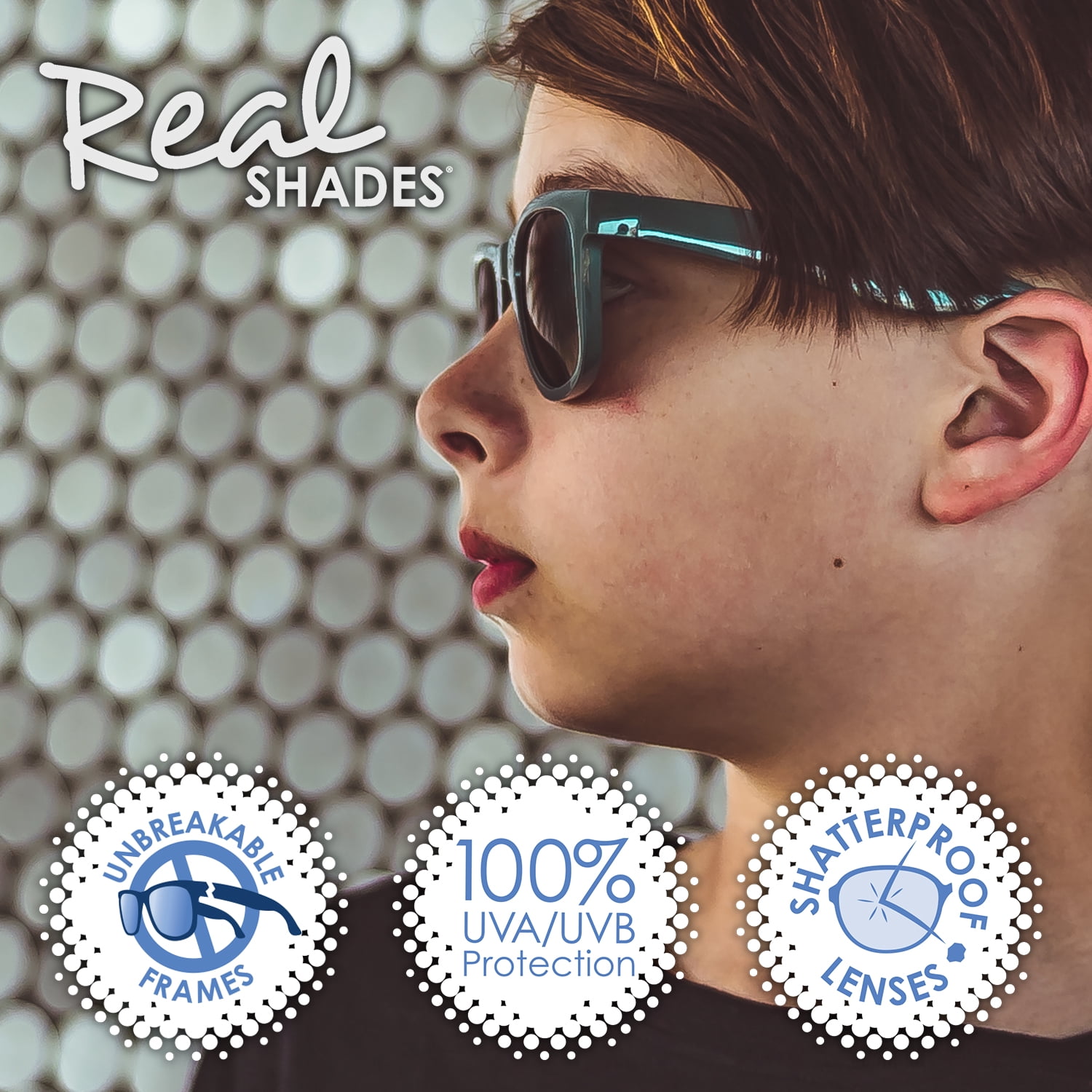 Real Shades Kids Surf Unbreakable UV Protection Iconic Sunglasses
