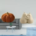 thumbnail image 2 of Dualoai Halloween Pumpkin Pear Plush Pillow Book Stand Decorative Sofa Cushion Ceramic Bookend Ornament for Bed Bedroom Room Decor Gift, 2 of 8