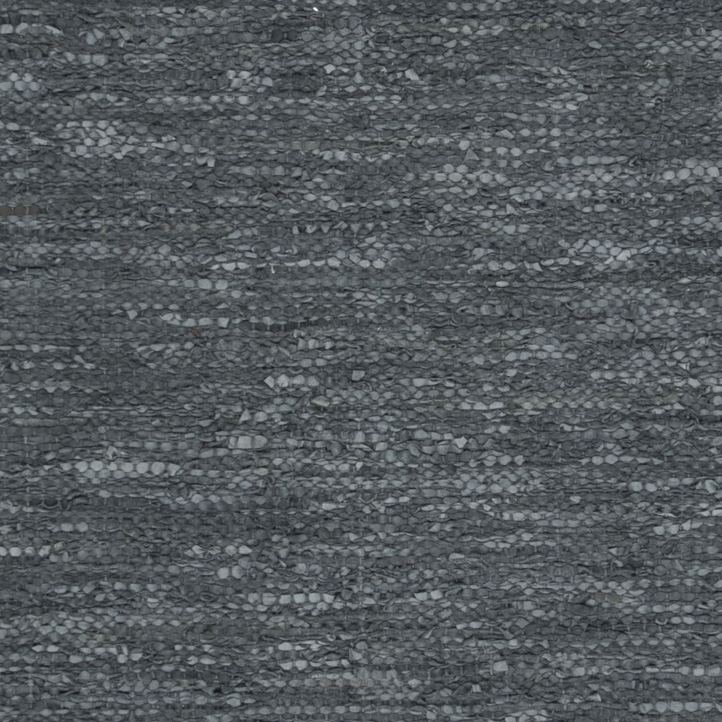 SAFAVIEH Vintage Leather Horatio Braided Fringe Border Area Rug, Light Grey/Dark Grey, 6' x 9'