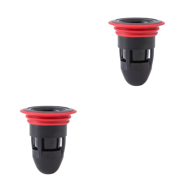 Inteprter Cubierta de drenaje Núcleo Desodorante Baño Anti-obstrucción Tubería Interior Cabello Anti-olor Tapón Plomería Sello Fregadero Negro 2Conjunto
