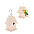 thumbnail image 4 of Casa para pájaros de madera para columpios, manualidades para bricolaje, jaula Yuyangstore Percha para loros, 4 of 8