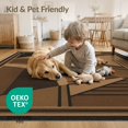 thumbnail image 4 of ODIKA 8'x10' Washable Area Rug Non-Shedding, Easy Care, Warm Earth Tones Geometric Design Art Inspired with Bold Lines for King Size Bedroom Under Bed, Master Suite, 4 of 7