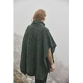 thumbnail image 4 of SAOL 100% Merino Wool Aran Cowl Neck Knitted Poncho Irish Cape from Ireland, 4 of 7