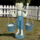 thumbnail image 5 of Flores para felicitaciones, estatua de jardín de niña, 2 estatuas de jardín en piedra de tono, estatuas de jardín de resina, accesorios de decoración de interiores, 5 of 5