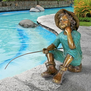 Fishing Boy Garden Statue