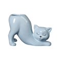 thumbnail image 5 of Cartoon Cat Flower Pot Cute Planting Pot Ceramics Porcelain Flower Vase for Garden Home Decoration Courtyard Bedroom Blue, 5 of 10