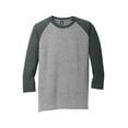 thumbnail image 5 of District Made Mens Perfect Tri 3/4 Sleeve Raglan-2XL (Black Frost/ Grey Frost), 5 of 6