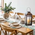 thumbnail image 6 of Teal Tulip Butterfly Round 15 Inch Placemats Set of 8, Turquoise Floral Farmhouse Beige HeatResistant Non Slip Place Mats for Dining Table, Wipeable Braided Kitchen Table Mats for Housewarming, 6 of 9