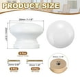 thumbnail image 2 of Uxcell Cabinet Knobs, Round Drawer Dresser Knobs Wood Handles Knobs Drawer Pulls with Screw White 1-1/8 Inch, 2 of 7