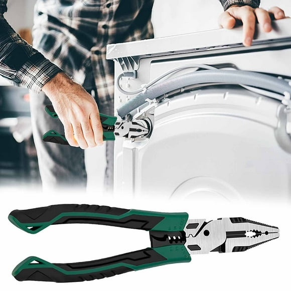 8-Inch Multifunctional Electrician Pliers - High Carbon Steel Wire Stripper, Crimper & Cutter for Home Repair & Electrical Work