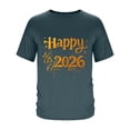 thumbnail image 4 of LpwkSSA Men Casual Round Neck Printing Pullover Fitness Sports Shorts Sleeves T Shirt Blouse Blue XL, 4 of 5