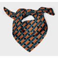 thumbnail image 3 of Bimba Orange Check Check Pure Silk Printed Scarf Dupatta Head Neck Wrap Bandanas For Women 40 x 80 Inches, 3 of 6
