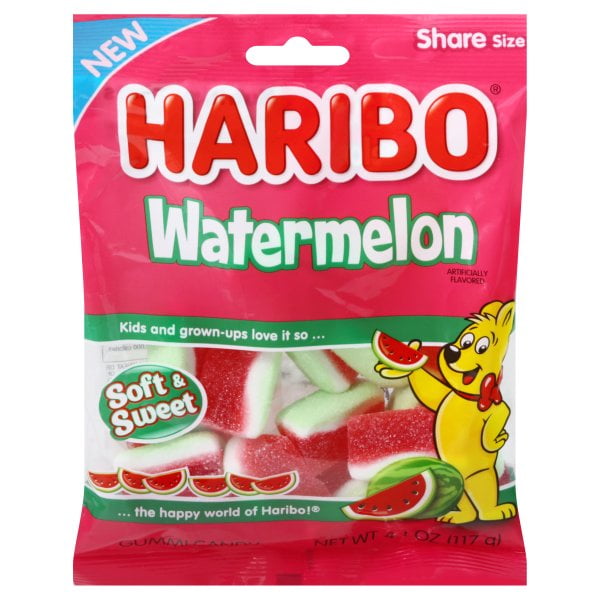 Haribo Watermelon Gummi Candy 4.1oz. Bag