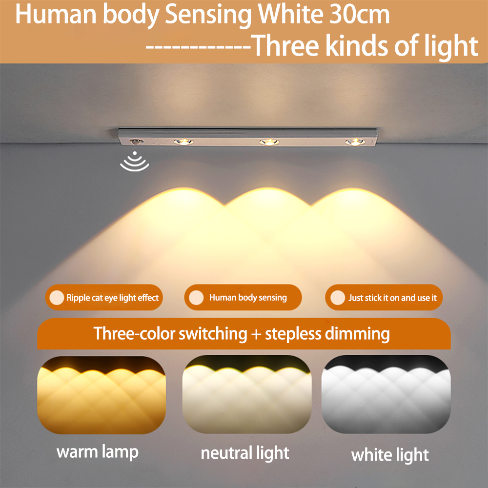 GZWCHS 3 Colors Dimmable LED Lighting Light, Motion
