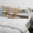thumbnail image 4 of Brown Blue Abstract Pillow Covers Queen, Ombre Vintage Oil Painting Modern Art Soft Brushed Microfiber Breathable Throw Pillow Covers, Decorative Pillowcase with Zipper for Couch Sofa Bedroom 20"x30", 4 of 9