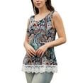 thumbnail image 4 of FOLUNSI Lace Swing Plus Size Tank Top Loose Sleeveless Tunic Blouse Shirts M-4XL, 4 of 6