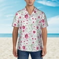 thumbnail image 4 of Daiia Lilies Flowers Hawaiian Shirt for Men Gentle Cotton Regular Short Sleeve Casual-3X-Large, 4 of 9