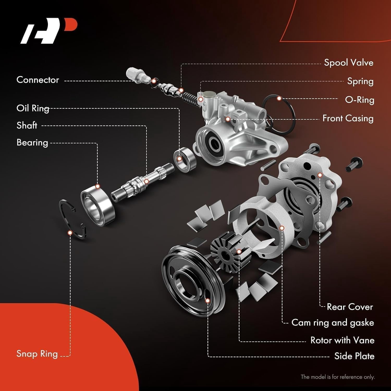 A-Premium Power Steering Pump Compatible with Ram 1500 2011-2012 V8 5.7L