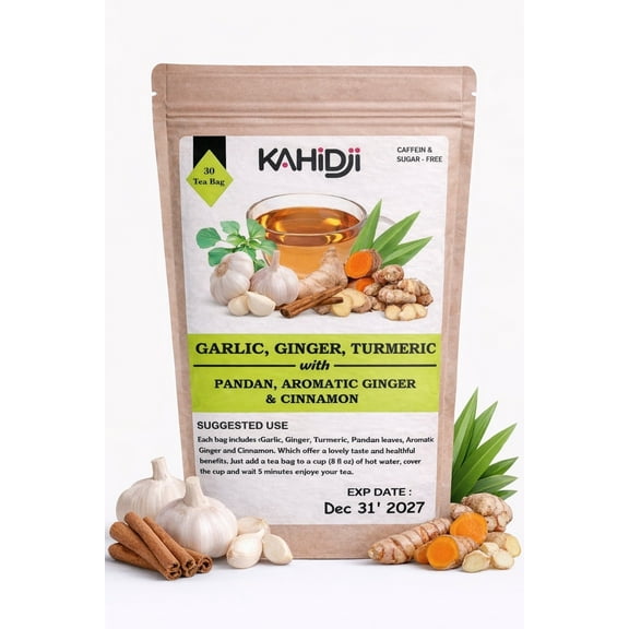 GARLIC, GINGER, TURMERIC with PANDAN, AROMATIC GINGER & CINNAMON - 30 teabags