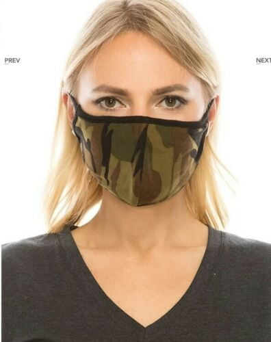 5Pcs Camouflage Soft Breathable Washable Reusable Mouth Cover Face Mask Sweet 