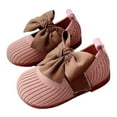 thumbnail image 2 of Little Girls Autumn Bow Soft Soles Breathable Princess Walking Shoes, 2 of 8