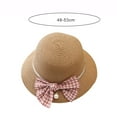 thumbnail image 5 of Visland Girls Hat Braided Sun Protection Sweet Kids Bow Knot Hat Bag Suit for Beach, 5 of 5
