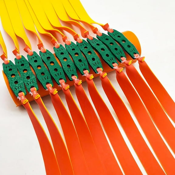 10 Pcs Slingshot Flat Rubber Bands, 1.2 mm Thick Powerful Slingshot Replacement Bands for Slingshot Hunting Shooting Games