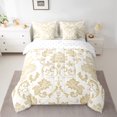 thumbnail image 2 of Manfei Western Damask Print Twin Bedding Sets 7-Piece for Adult, Vintage Flower Floral Bedding Comforter Set, Bohemian Mandala Reversible Sheet Sets, Lightweight Room Decor, 2 of 7