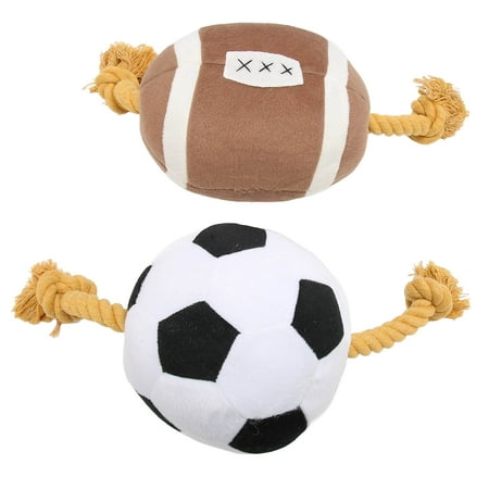 Cotton Rope Football Puppy Toy, Football Dog Toy 2 In 1 Interactive For ...