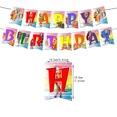 thumbnail image 1 of Lindo juego de cubiertos para fiesta de cumpleaños con diseño de arcoíris alto, plato y pancarta desechable, globos colgantes, decoraciones de fondo para cumpleaños, 1 of 4