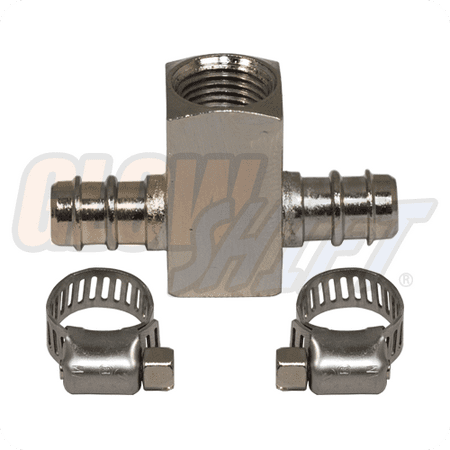 GlowShift Ford Power Stroke MAP Line Boost T-Fitting Adapter with Hose Clamps