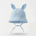 thumbnail image 6 of GERsome Cotton Sun Hats for Toddlers Boy Girl 0-3 Years Sun Protection Bucket Hats with Adjustable Chin Strap Light Blue, 6 of 6