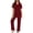 Wine, variant on Lumistal Pajama for Women Sets Short Sleeve Shirt With Long Pants Sets 2 Piece Pajama Sets Breathable Casual Soft Pjs Set Matching Sets Women Clothing Lounge Sets for Women M