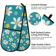 thumbnail image 2 of Yayeee Double Oven Mitt Kitchen Heat Resistant Baking 35" x7" Quilted Glove, Small Daisy, 2 of 6