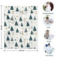 thumbnail image 4 of Blue and Gold Christmas Tree Pattern Blanket,Comfortable Soft Flannel Throw Blanket,All Season,Warm Lightweight Blankets for Sofa Bed Couch Living Room Chair,30"x40", 4 of 4