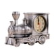 thumbnail image 1 of Reloj despertador con forma de locomotora antigua, modelo de plástico, reloj despertador, decoración creativa de escritorio (plata), 1 of 5
